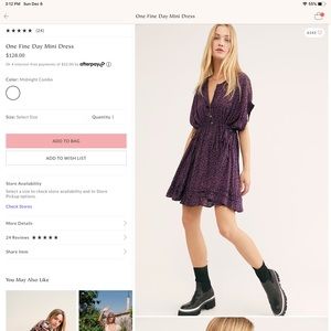 Free People! One Fine Day Mini Dress!